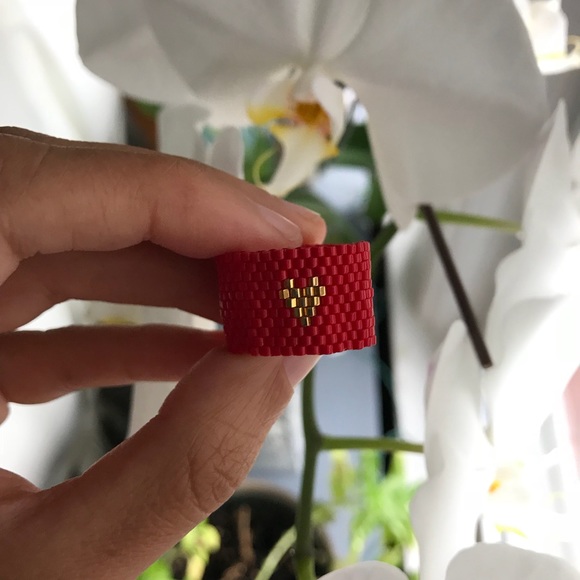 SOLD-Handmade Cross / Heart Ring - Picture 8 of 8